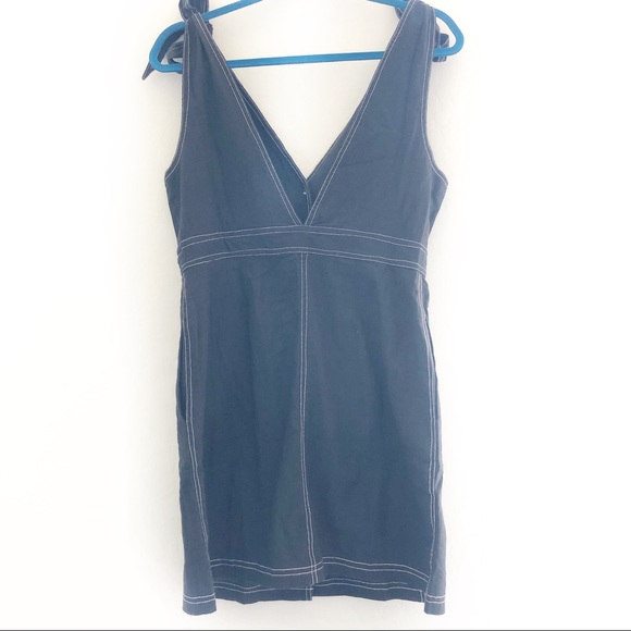 Free People London Town Overall Romper Black sz 8 - Picture 5 of 16